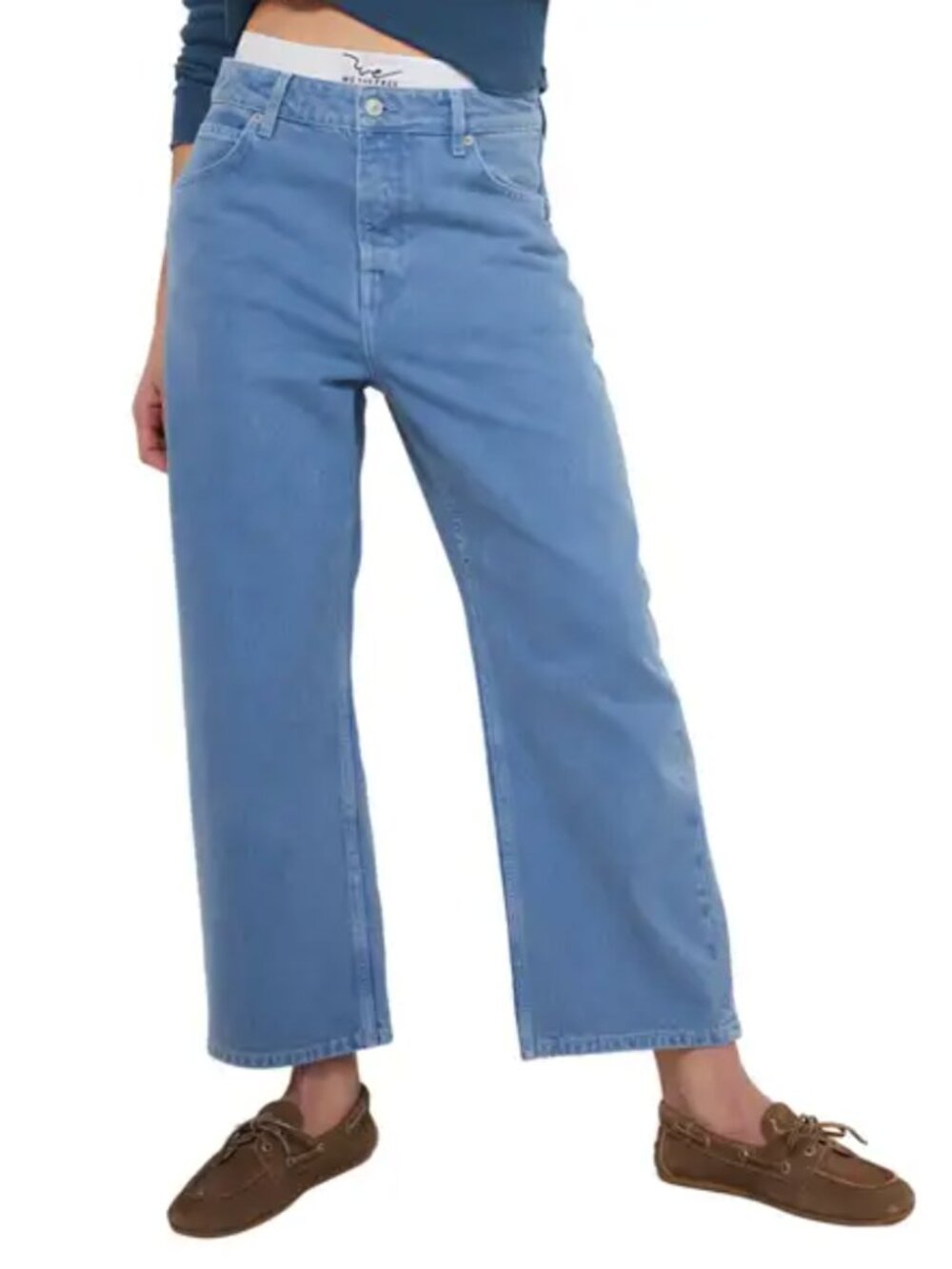 Free People Deep Trance Wide Leg Ankle Jeans